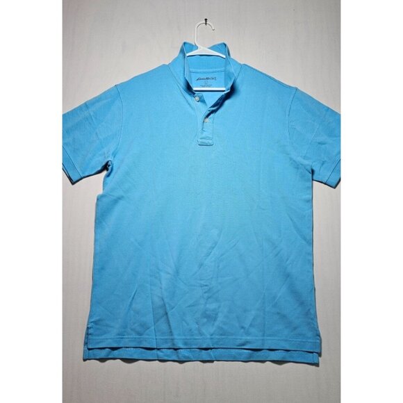 Eddie Bauer Polo Shirt Men’s Large Blue Casual Short Sleeve New Without Tags - Picture 1 of 3